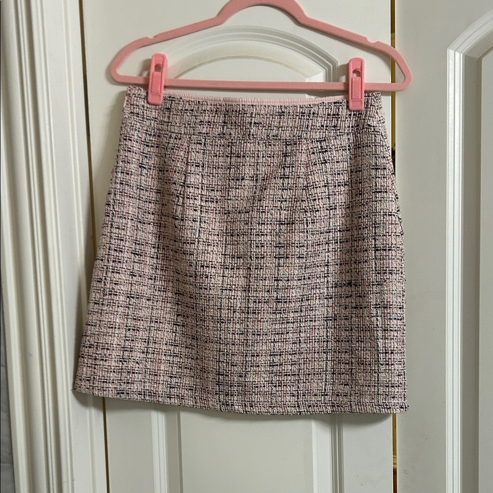 LOFT Tweed Mini Skirt - Pink and Black